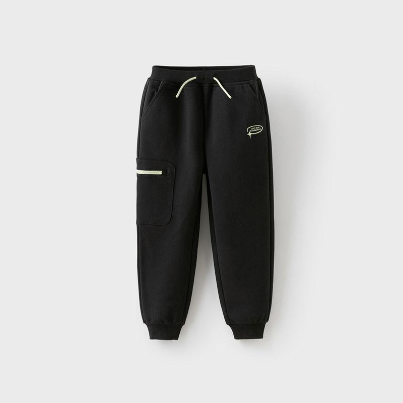 David Bella Children s Knitted Pants 2026 Spring New Stylish Boys  Jogger Casual Sports Pants Long Pants Carbon Black [Spot] 110