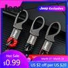 For Jeep Zinc Alloy Car Keyring Braided Rope Keychain Key Accessories For Jeep Grand Cherokee Wrangler JK Gladiator Compass R