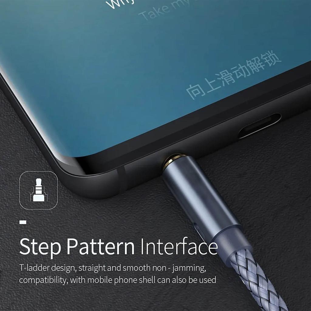 Male to Male Audio Adapter Cable 2m No Loss Transmission Good Shielding Anti Interference 3.5mm Audio Adapter