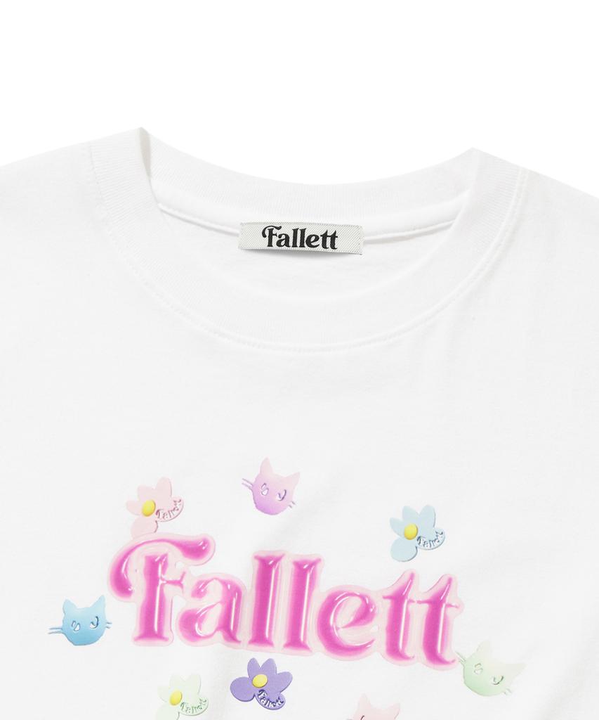 FALLETT [Fallett X Sumok] Story Logo Collage Short Sleeve T-Shirt White