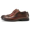 Fashion Stylish Brogues Style High Quality Genuine Leather Derby Shoes for Men Business Wear-Resistant Dress Shoes Travel Daily Life