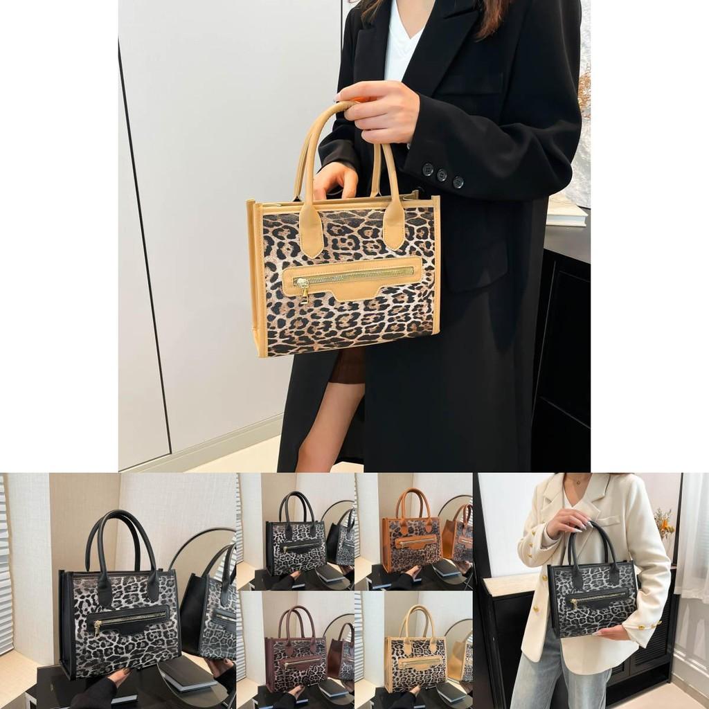 Chic Medium Size Pu Leopard Print Handbag For Women Versatile Daily Use Stylish Design