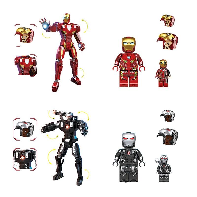 High-quality Abs Plastic Building Blocks For Boys Compatible With Lego Iron Man War Machine Model 400-800 Pieces