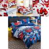 Cozy Holiday Quilt Cover And Pillow Case Set With Vibrant Santa Claus Patterns