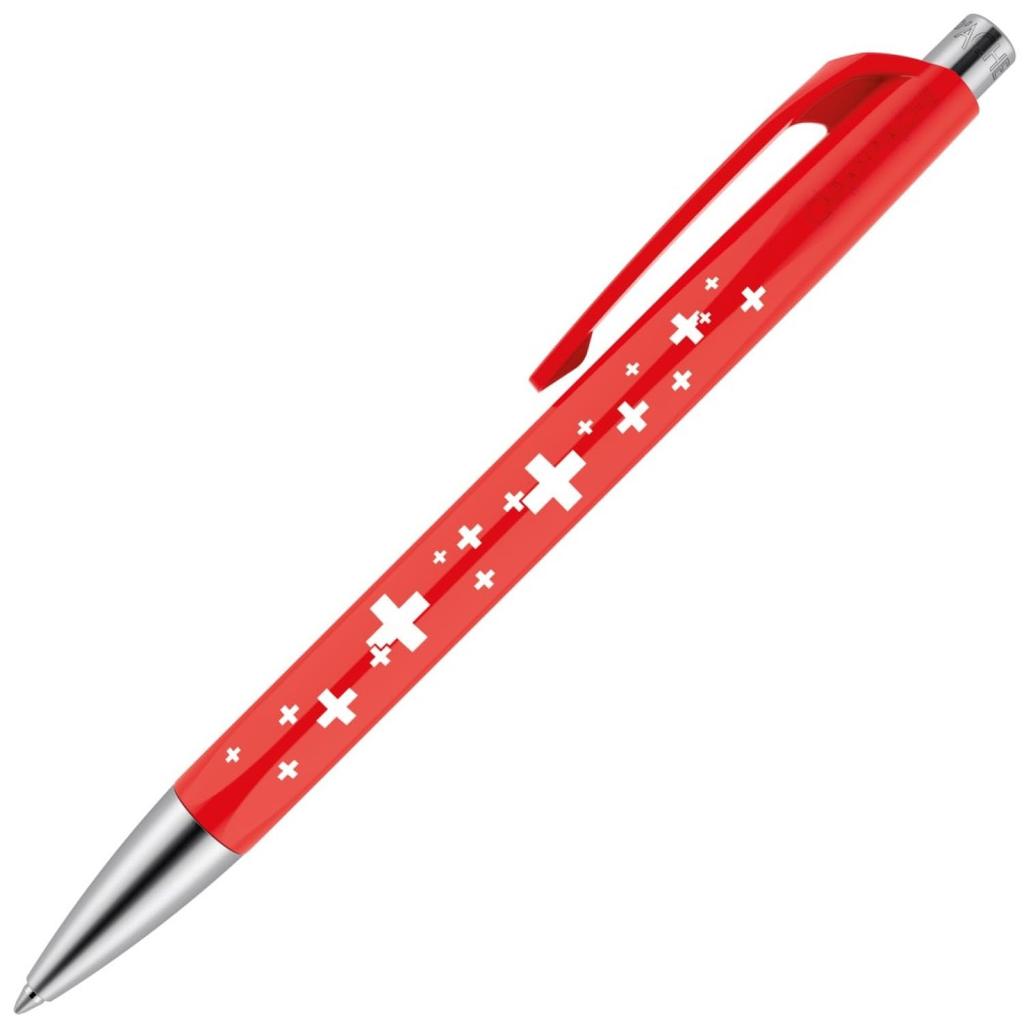 Caran 888 Infinite Ballpoint Swiss Official d'Ache Pen, Oil-Based, NF0888-253, Flag, Import.