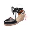 Fashion Women Wedges Sandals Ankle Strap Woman Espadrilles Narrow Band Closed Toe Female Summer Shoes Ladies Platform Sandal New Shoes