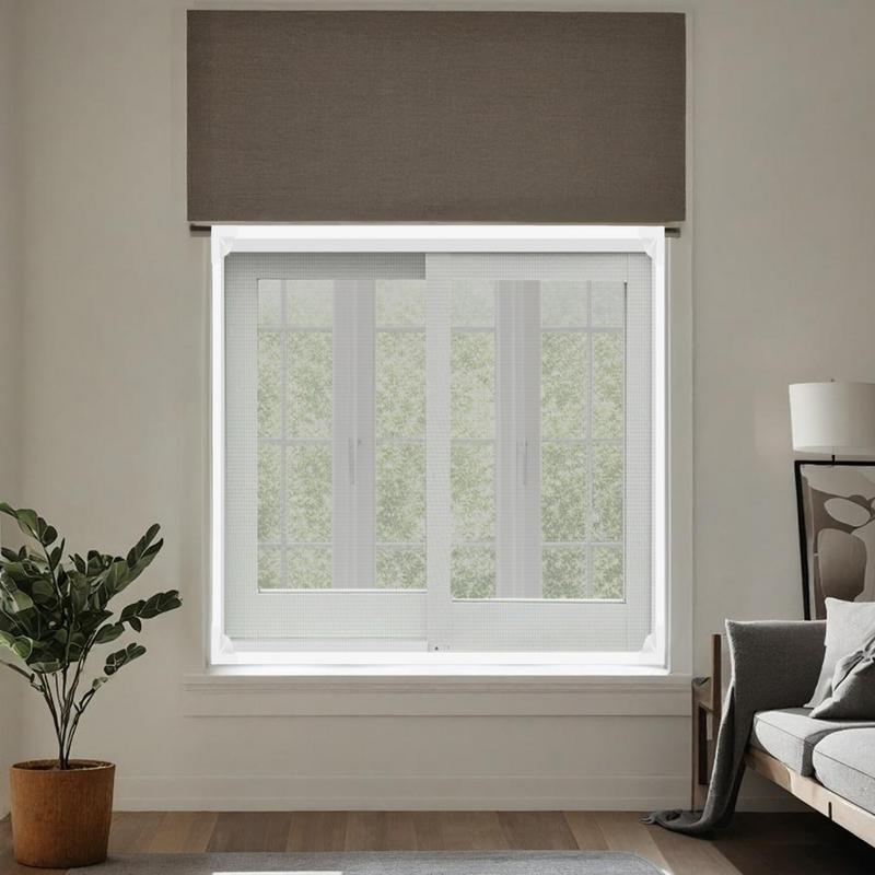 Magnetic Window Mosquito Net DIY Mesh Invisible Screen Fiberglass Curtain Anti Insect Fly Flies Net White Frame