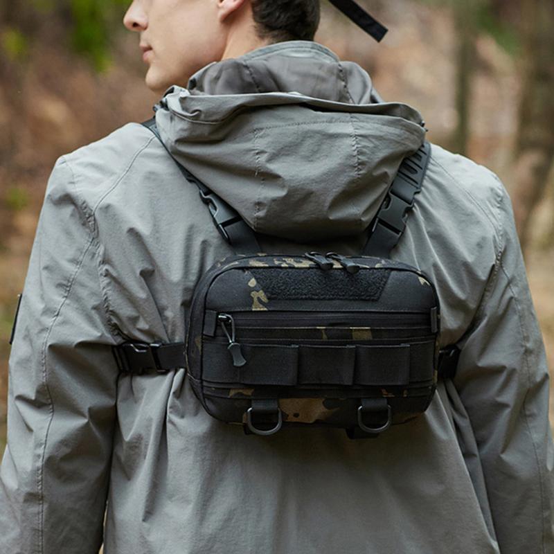 

Unisex Portable Outdoor Sports Fishing Chest bag Multifunctional Tactical Bag Travel Camping Large Capacity Backpack