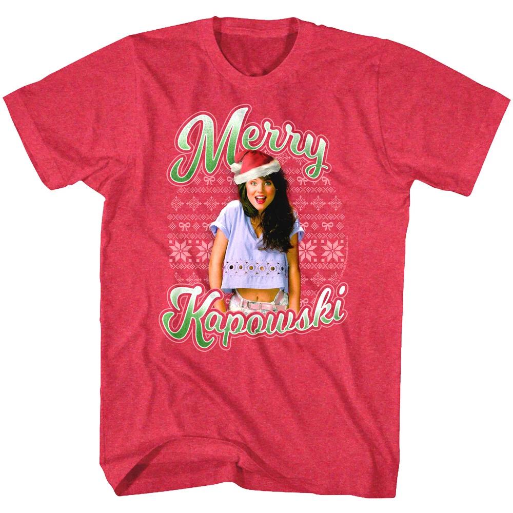 Saved by the Bell Merry Kapowski Men s T Shirt Christmas Kelly Tiffani Thiessen S