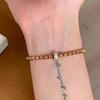 Minimally high-quality hollow out chains sparkling diamonds ring bracelet exquisite minimalist bracelets hip-hop style jewelry