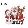 Environmentally Friendly PVC Decals Christmas Window Clings, Peel And Stick Winter Santa Snowman Reindeer Indoor Seasonal Art Decals, Xmas Sticker for