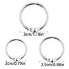 50 Pcs Silver Metal Binder Rings Loose Leaf Office Book Index Card Keychain Key Rings for School Home Office Organization