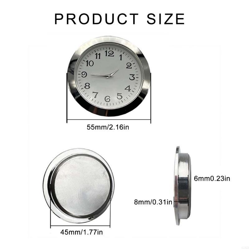 62KD 2-1/8Inch Watch Head Clock Insert With Arabic Numerals Watch Insert For Watchmakers And DIY Enthusiasts Collector