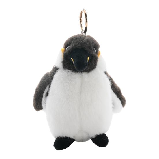 Realistic Penguin Plush Keychain with Metal Ring Soft Stuffed Animal Doll Cute Bag Accessory Stress Relief Gift for Kids Zoo Lovers