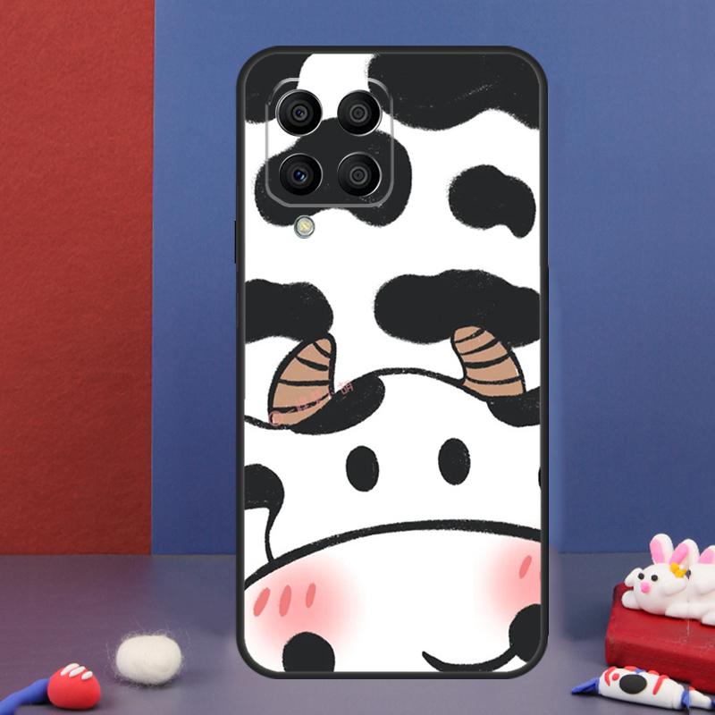 Milk Cow Skin Print Luxury Case For Samsung Galaxy M32 M52 M12 M16 M14 M54 M13 M33 M53 M56 M36 M31 M11 M35 M55 M15 M06