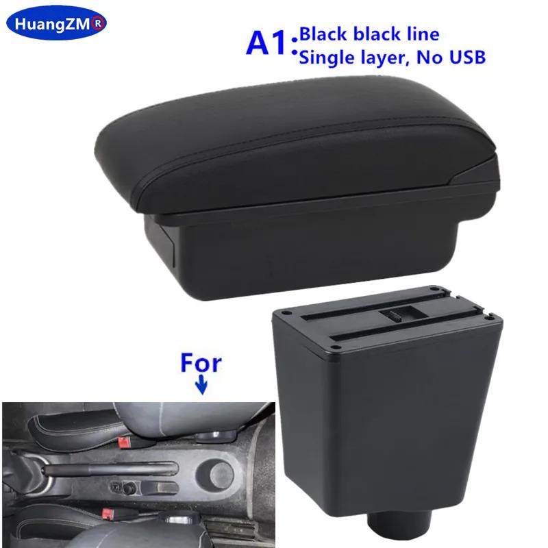 For Renault Clio 3 Armrest For Renault Captur Clio 3 III Car Armrest Box Accessories Storage Parts Dedicated Interior Retrofit A1 black line No USB