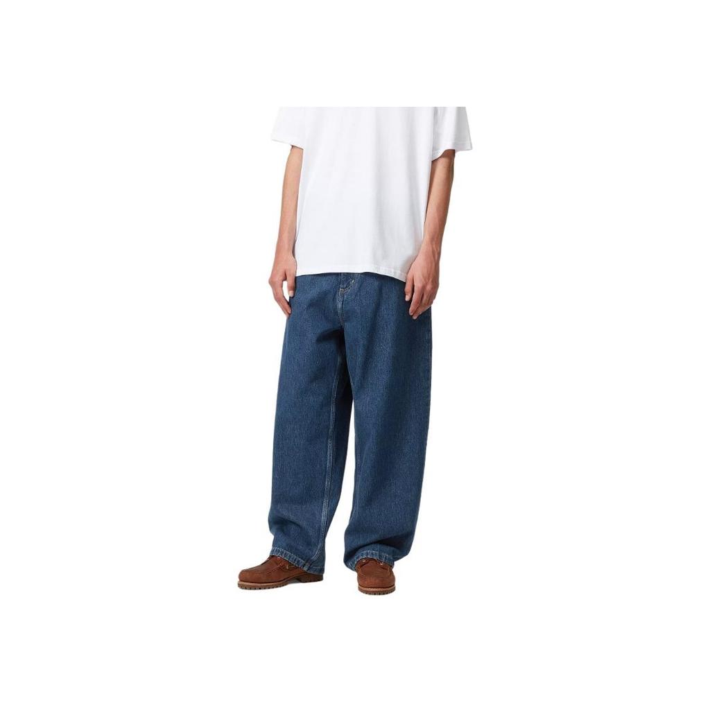 Carhartt WIP SS25 Brandon Pant Loose Fit Straight Leg Woven Label Low Rise Jeans Men Bottoms I035893-01-06