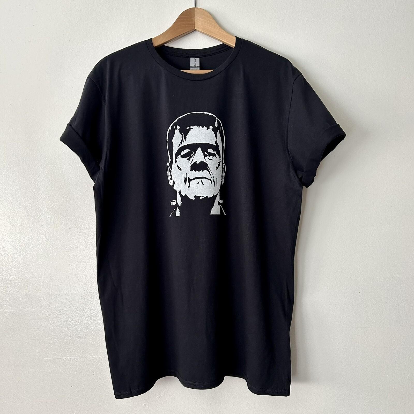 Frankenstein T-Shirt 100% Lightweight Cotton NEW Black Mens Unisex Fit Size S-XL Unisex T-Shirt M