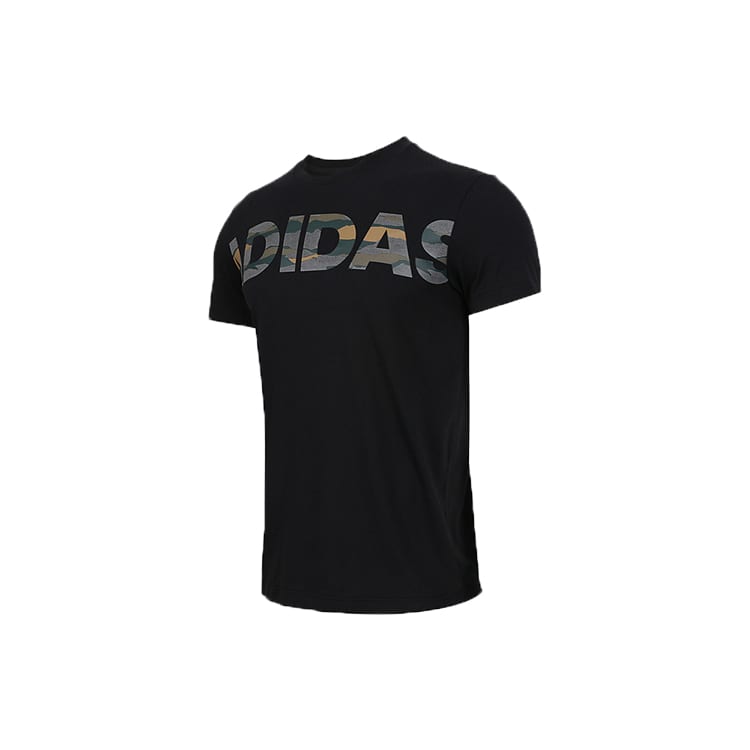 adidas T Shirts Men's Black Crew Neck Moderate Straight Fit DZ1989