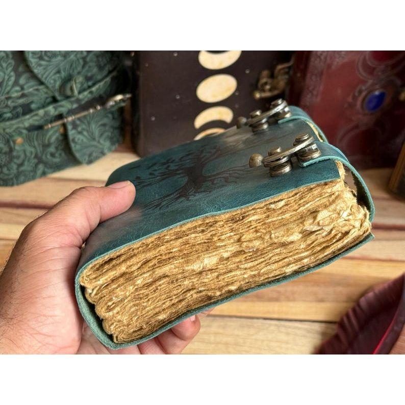 Jurnal din piele Arborele Vieții - Caiete din piele naturală pentru femei - Jurnal frumos pentru caiet de schițe, carte de călătorie, carte de vrăji goală