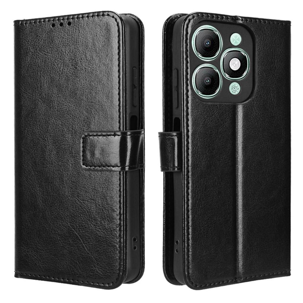 For Itel A90 4G Case Crazy Horse Texture PU Leather Phone Wallet Cover