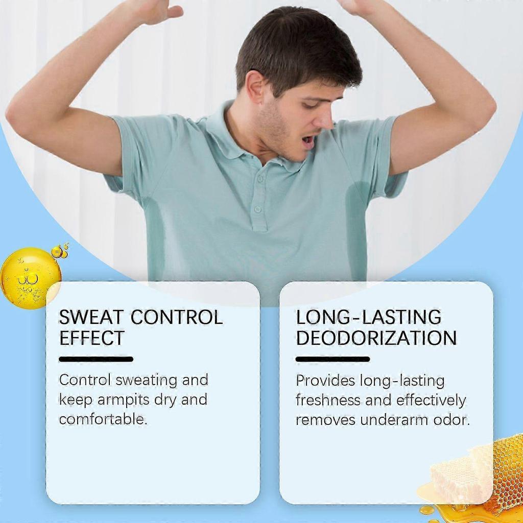 Natural Deodorant Stick, 1pc Long Lasting Anti-Odor Armpit Sweat Remover Smooth Freshener