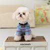 25 years of new dog clothes spring and summer striped baby elephant cartoon bottoming shirt teddy bear cat dog T-shirt