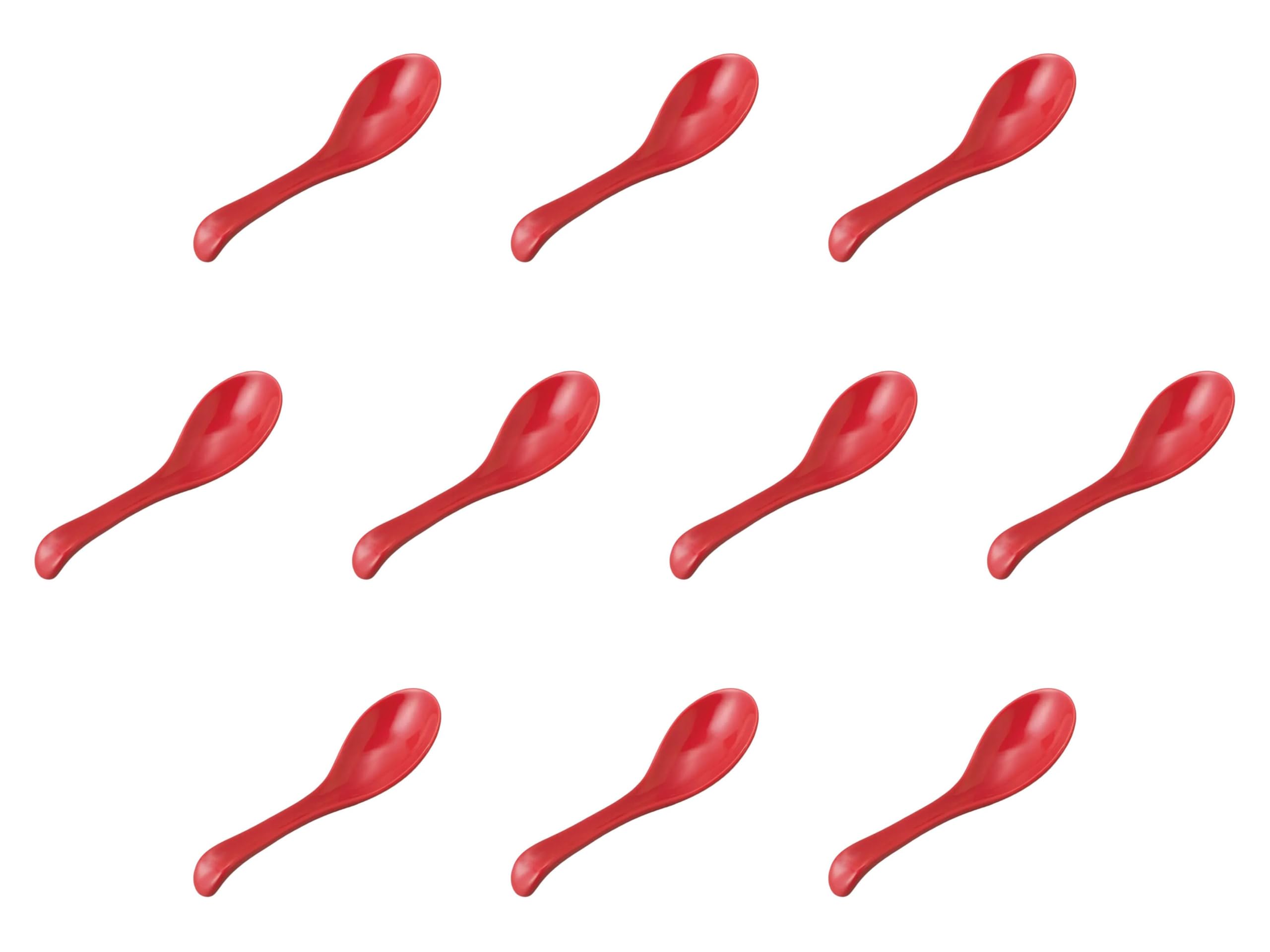 

Набор из 10 красных глазурованных ложек для риса x Набор китайских ложек для риса Setomonohonpo [17 4,5 см]