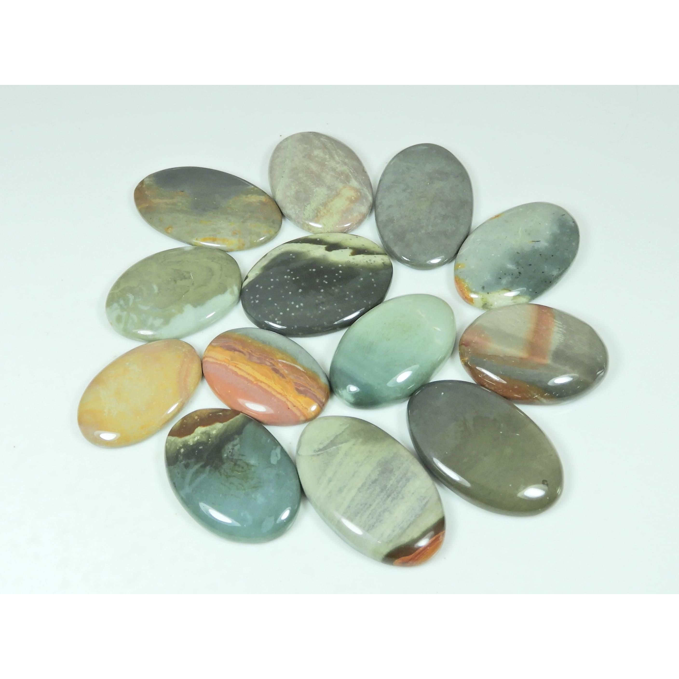 352Cts. Natural Imperial Jasper Oval Shape Cabochon Loose Gemstone 13Pcs Lot C-2936
