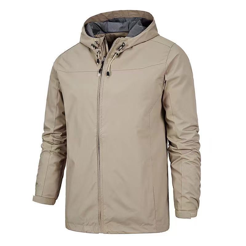Spring and Autumn Jacket Men's Outdoor Sports Casual Hooded Three-dimensional Fashion Jacket Men's