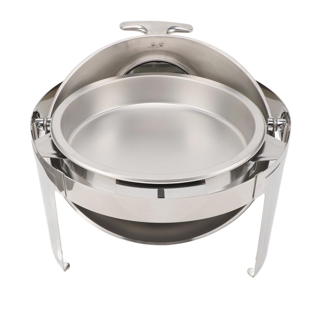 Chafing Dish Buffet Set Stainless Steel Buffet Chafer 6L Buffet Catering Food Warmer Alcohol Heating Visible Glass Lid