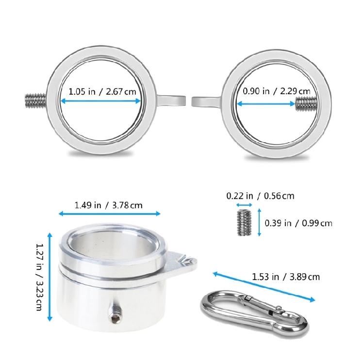 Flag Poles Rings Aircraft Grade Aluminum Construction Stainless Steel Carabiner Fit 0.9-1.05 Inch Porch Marine Flagpoles