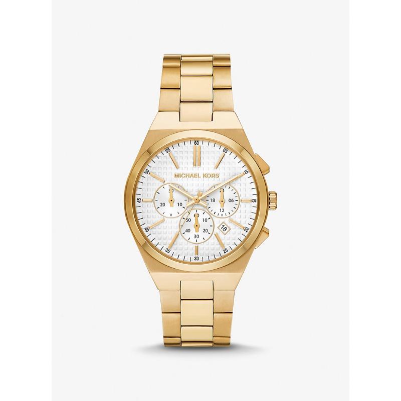 Большие часы Michael Kors Lennox с золотистым покрытием MK9120 золотой