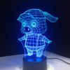 Factory Dropshipping ODM Rechargeable Touch Switch Dog Arylic Panel Box Table Night Lamp  16 Colors Change 3D LED Light