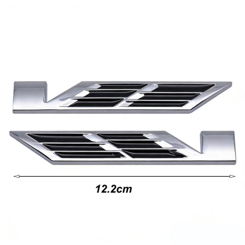 3D Metal V Logo Badge Sticker Front Grill Side Fender Rear Trunk Emblem Decal