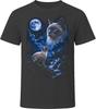 Blue Point Cat Howling At the Moon Retro Nature Cat Lover Gift T Shirt