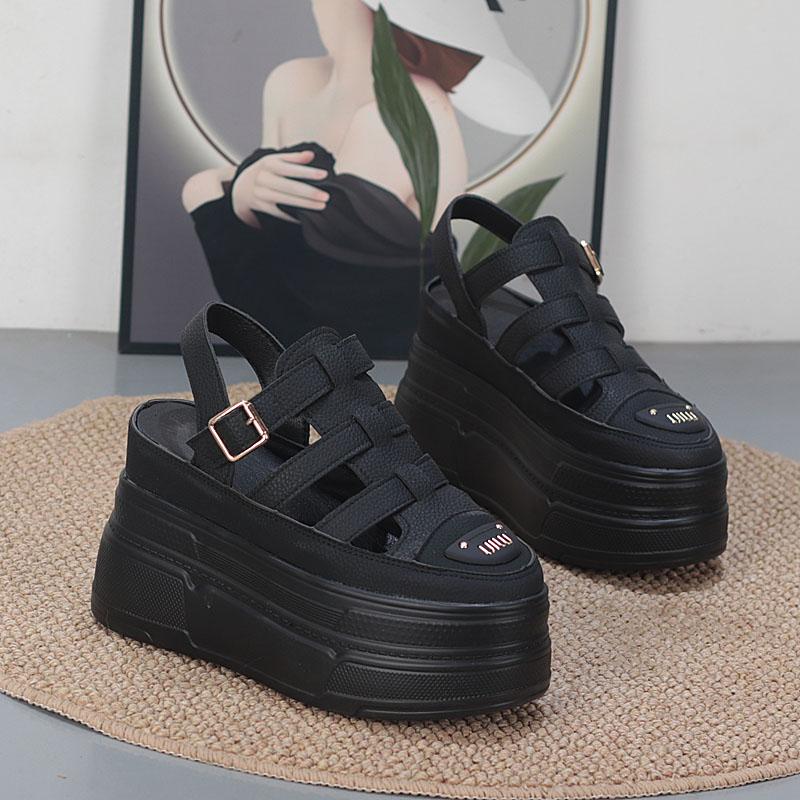 Fashion 11CM Women's Sandals Comfort Shoes Slippers Fashion Shoes Women Summer Open Toe Platform Wedge Super High Hidden Heels