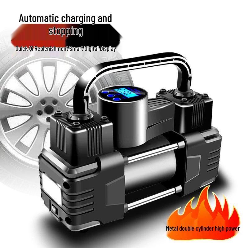 Portable 12V Electric Dual Cylinder Car Tire Inflator Pump