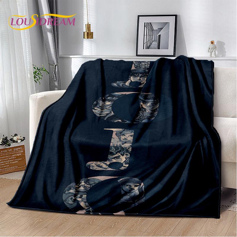 jojo's Bizarre Adventure Anime Soft Plush Blanket,Flannel Blanket Throw Blanket for Living Room Bedroom Bed Sofa Picnic Cover 3D
