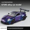 1/32 Porsche GT3 RS Supercar Alloy Diecast Metal Model Computer Desktop Ornaments Sound & Light Toy Children Birthday Toy Gift