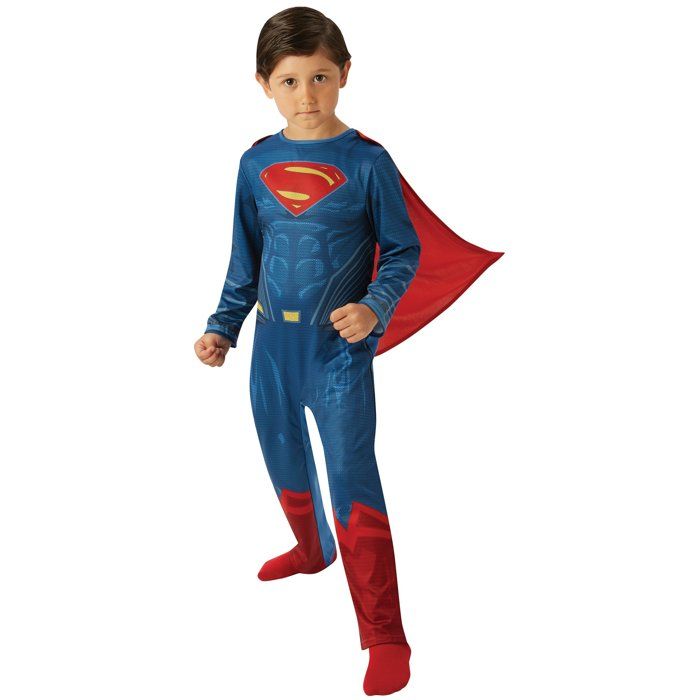 Classic Superman Justice League Costume - RUBIES - Boy - 5 Years - Blue - Fabric Cape - Inside
