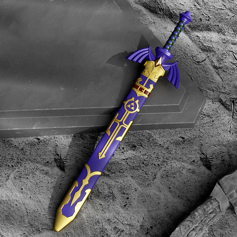 Link Cosplay Prop 80Cm Master Swords Pu Model With Sheath Safe Shield Boys Toy Katana Skyward Sword Role Play Accessories Gift