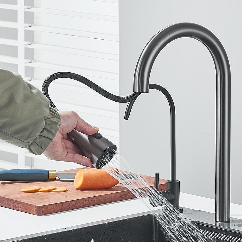 Stainless Steel Kitchen Waterfall Sink Digital Display Large Single Sink Dish Basin Sink With Multifunction Touch Waterfall