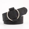 Womens Fashionforward Faux Leather Wide Belt With Elegant Smooth Buckle Design