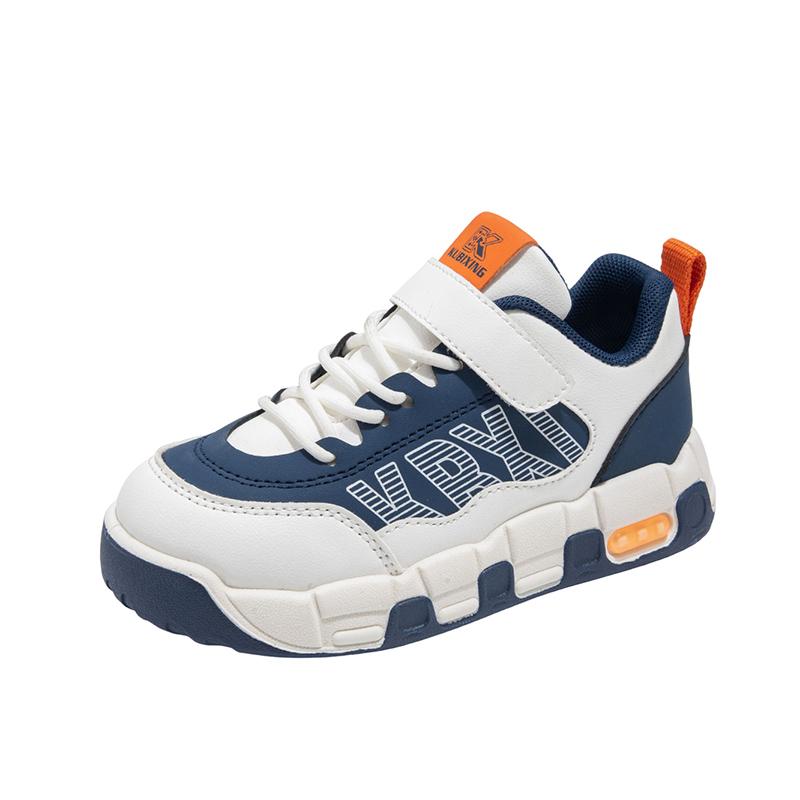 Trend Fashion Sport Shoes For Children PU Leather Waterproof Kid's Sneakers Ergonomics Breathable Boy's Girl's Running Shoes
