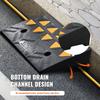 Rubber Curb Ramp 4.25" Rise Height Sidewalk Curb Ramp, 11.8" Width 19.7" Length Driveway Ramp for Curb, 15T Heavy Duty Rubber Ramp for Forklifts,