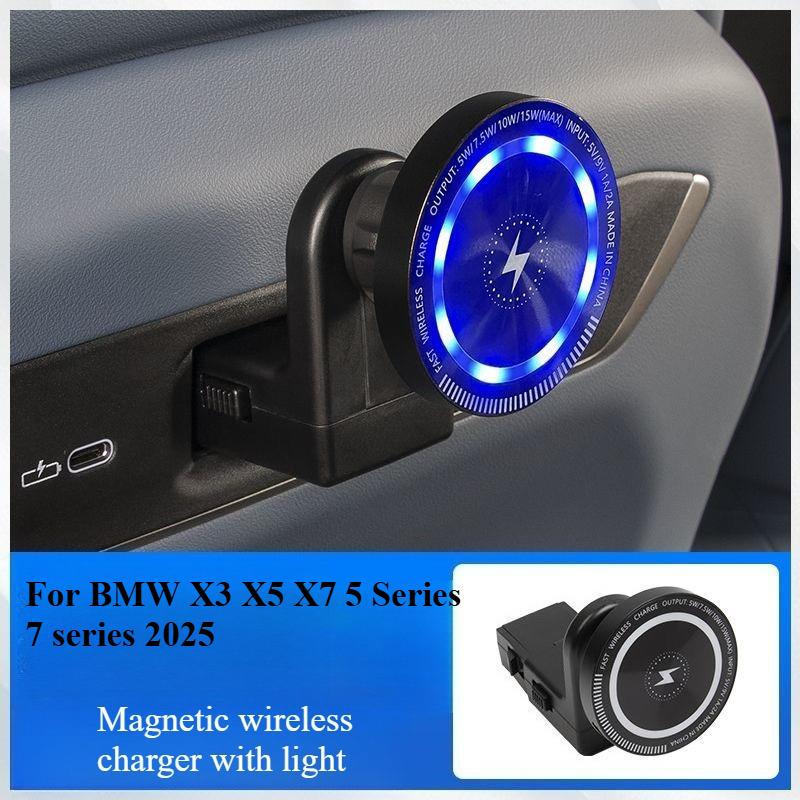 Per BMW X3 X5 X7 Serie 5 Serie 7 2025 G45 Sedile Posteriore Pad Magnetico Porta Telefono Staffa Rivestimento Supporto Auto Accessori Auto
