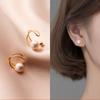 Korean Fashion Small Pearl Clip Earrings For Women Girls Vintage Golden Geometry Ear Cuff Clip Without Pierced Ear Cuff Jewelry