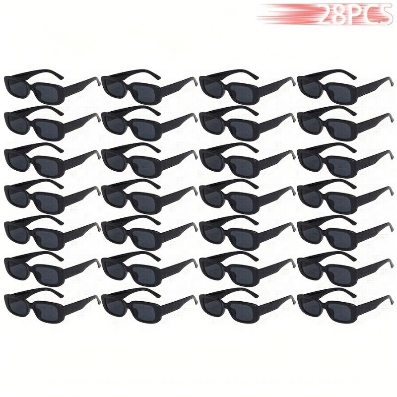 

28 штук модных маленьких прямоугольных ретро унисекс классических дорожных солнцезащитных очков для вождения, вечеринок, квадратных, антибликовых