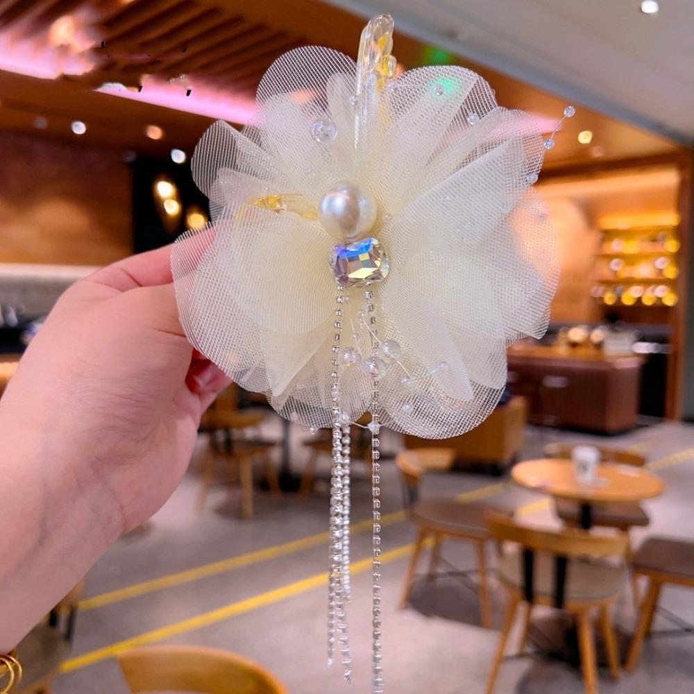 Tassel Grasping Clip Flower Pearls Crab Hair Clips Shark Clip  for Women Girls Hair Accessories